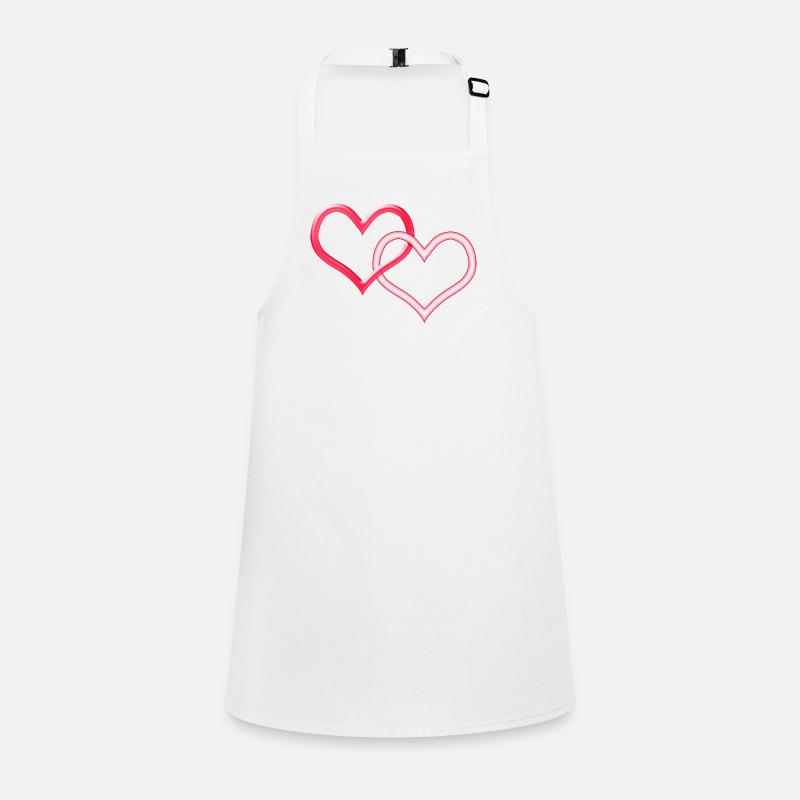 Two Connected Hearts Children's Apron