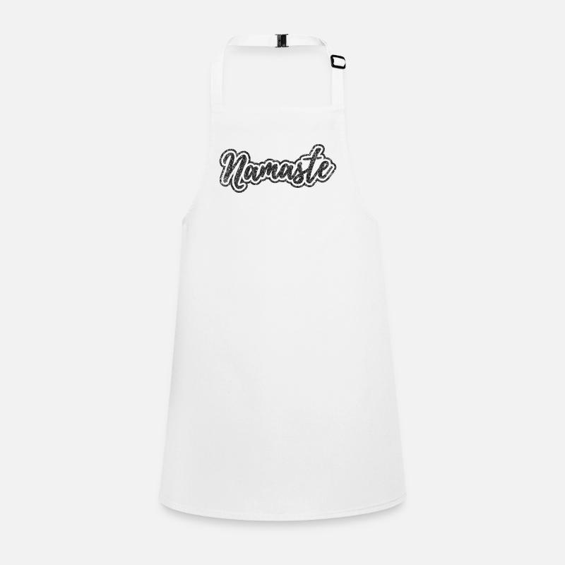 Namaste Black (Distressed) Schürze für Kinder