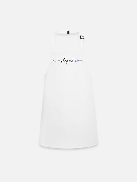 Stefan Name Calligraphy Font - Children's Apron - white - Front