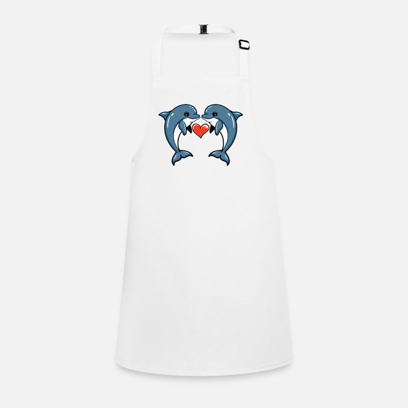 Couple de dauphins Saint-Valentin Tablier Enfant
