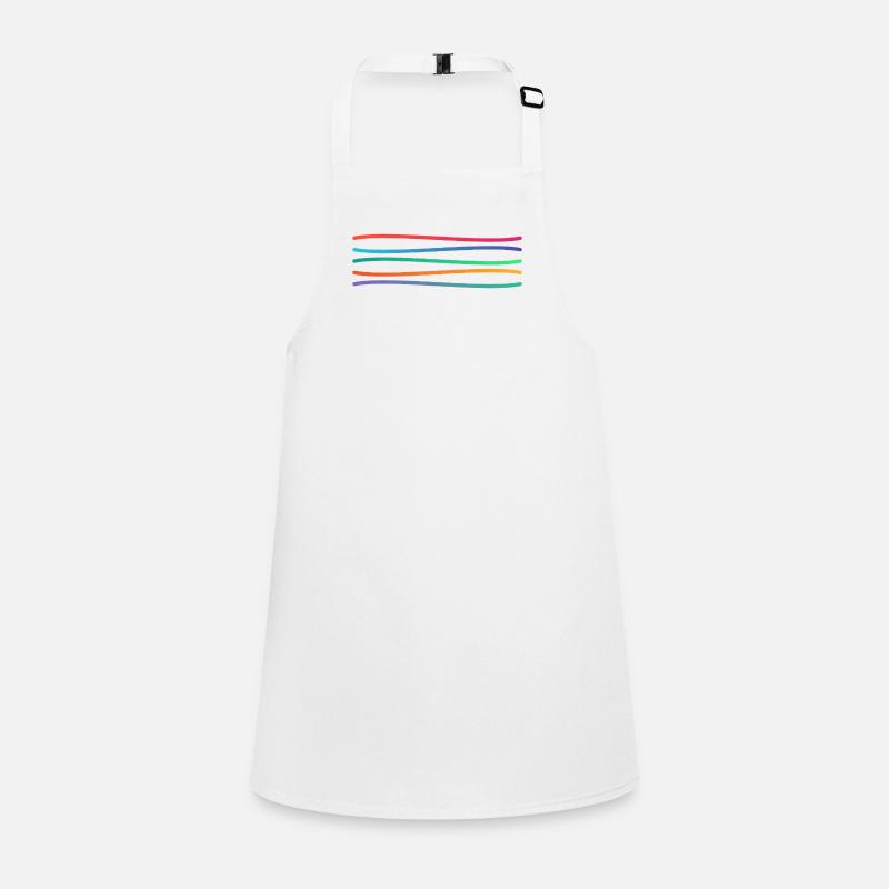 Rainbow Line Art Children's Apron