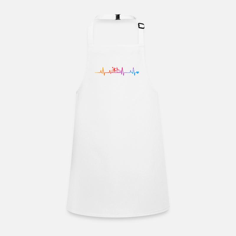 Rainbow Bicycle Pulse Lines Children's Apron
