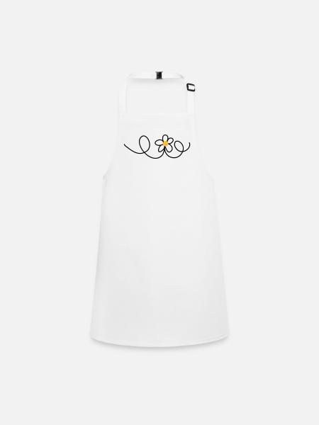 flower - Children's Apron - white - Front