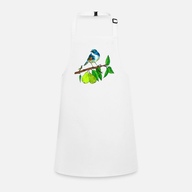 Oiseau bleu et poire Tablier Enfant
