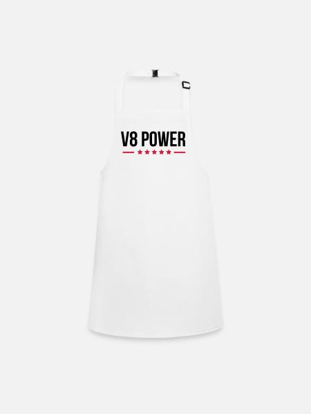 V8 Power - Tablier Enfant - blanc - Devant