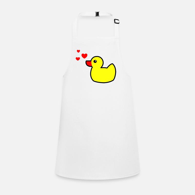 Canard grinçant Jaune Saint-Valentin 2 Tablier Enfant