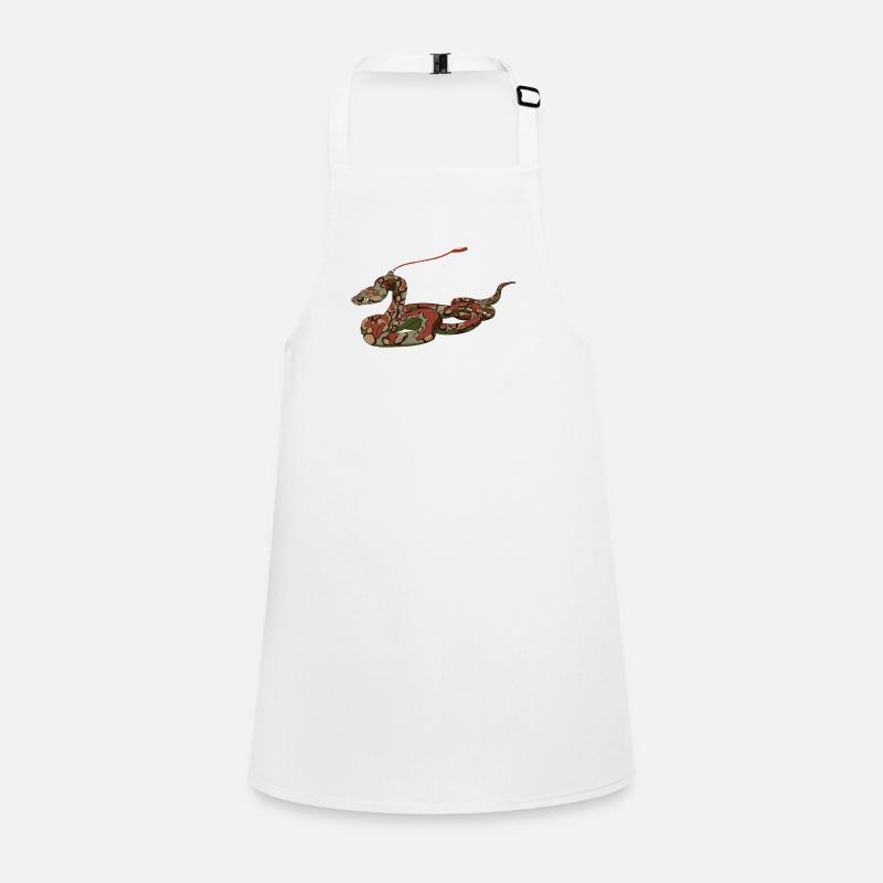 Boa constrictor on a leash in comic style Children's Apron