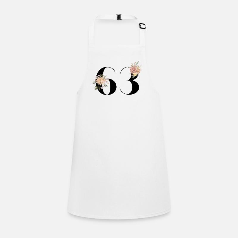 63e anniversaire fleuris (Cadeau de 63 ans) Tablier Enfant