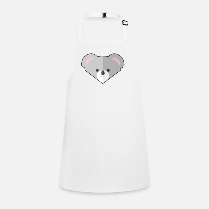 Cute Simple Koala - Children's Apron - white