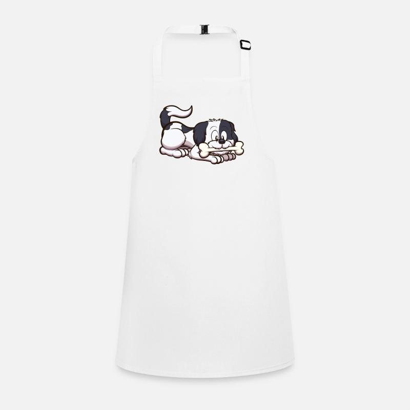 Chien Shih Tzu mignon avec os Tablier Enfant