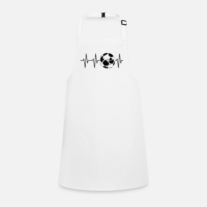 Soccer Utilisé Illustration Heartbeat Ball ECG Tablier Enfant