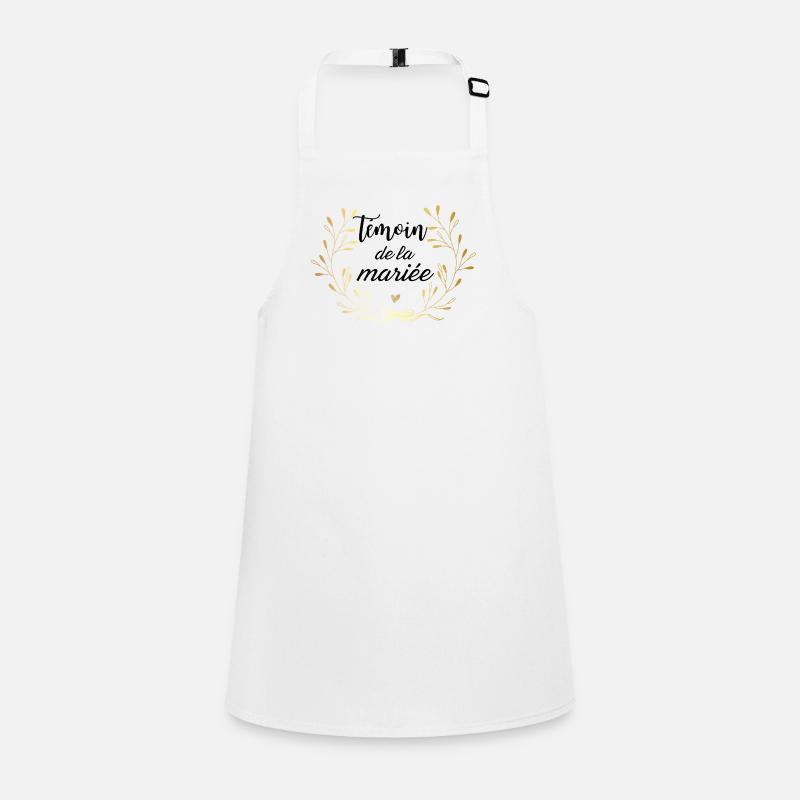 Témoin de la mariée couronne doré Tablier Enfant