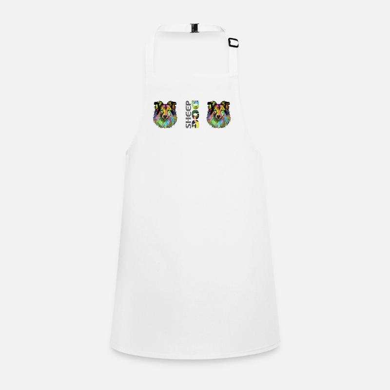 Sheep Dog - Children's Apron - white