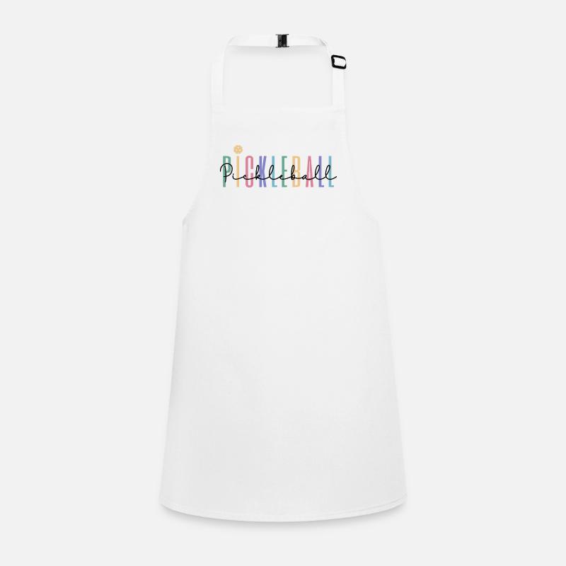 Pastel Rainbow Pickleball Player Schürze für Kinder