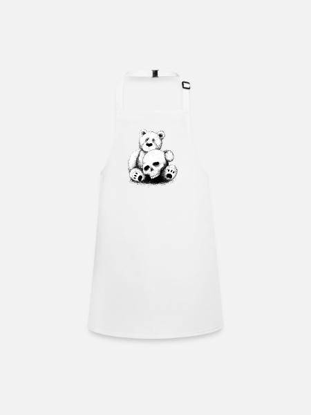 Bear With Skull - Tablier Enfant - blanc