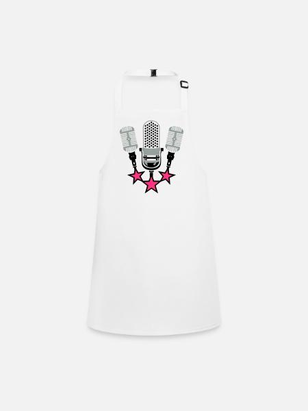 old microphone microphone 20063 - Children's Apron - white - Front