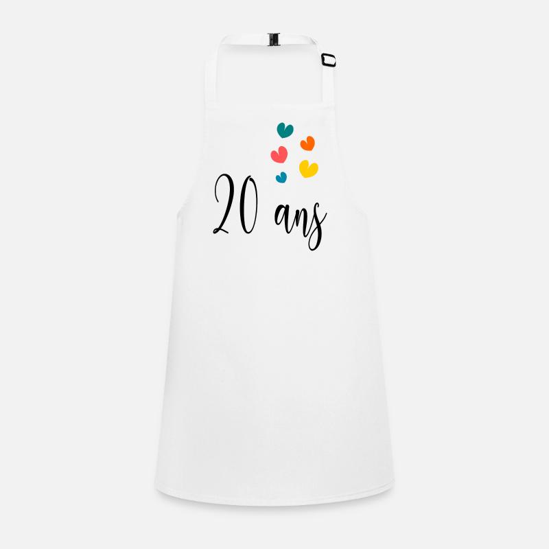 20 ANS. 20e ANNIVERSAIRE. ANNIVERSAIRE 20 ANS. 20 Tablier Enfant