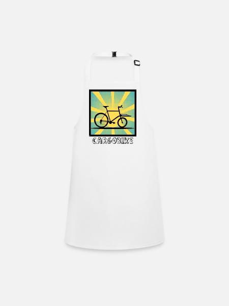 Popartstyle Cargo Bike, Cargo Bike - Children's Apron - white - Front
