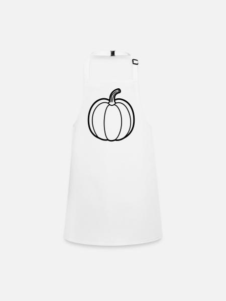 citrouille - Tablier Enfant - blanc - Devant