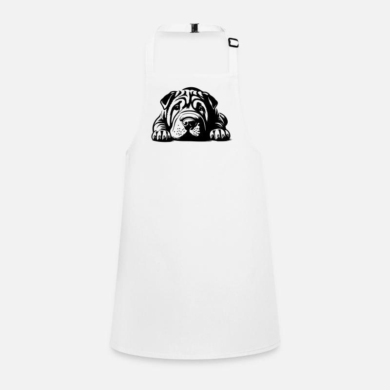Shar Pei Head with Paws Children's Apron