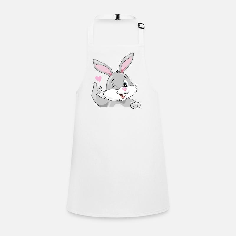 Smiling winking bunny likes Children's Apron
