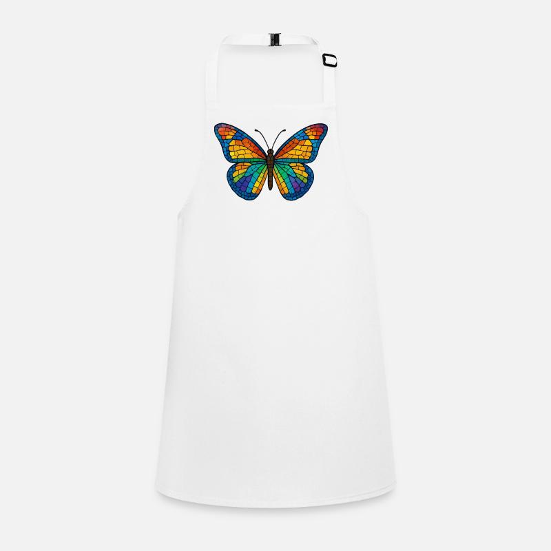 Bunter Mosaik-Schmetterling Schürze für Kinder