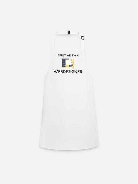 Vertrau mir, ich bin Webdesigner - Schürze für Kinder - Weiß - Vorne