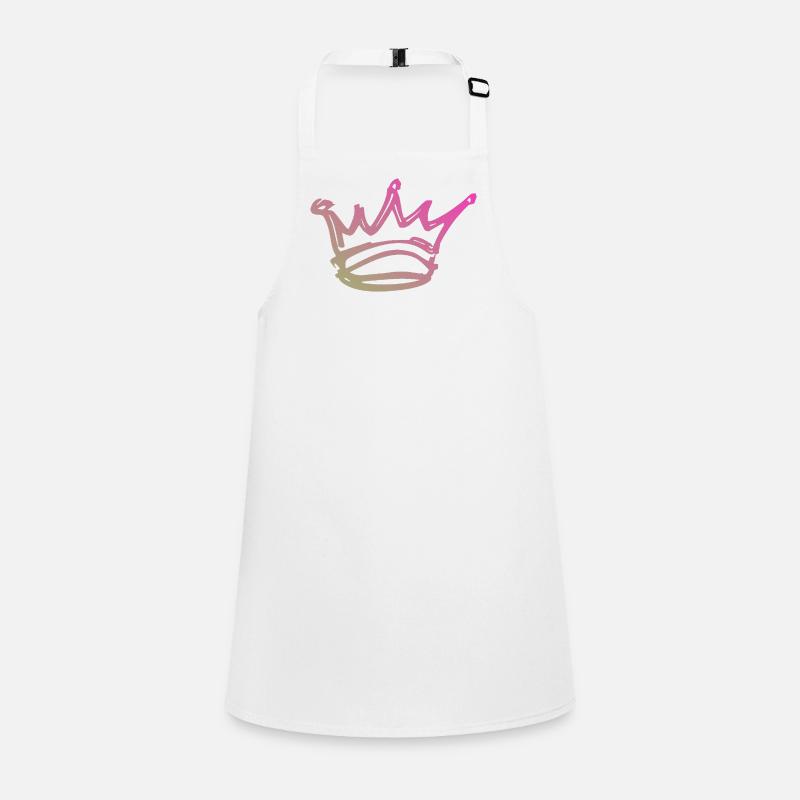 Gradient Crown Sketch Children's Apron