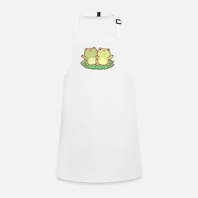Meilleures amies de grenouilles mignonnes sur le nénuphar Tablier Enfant