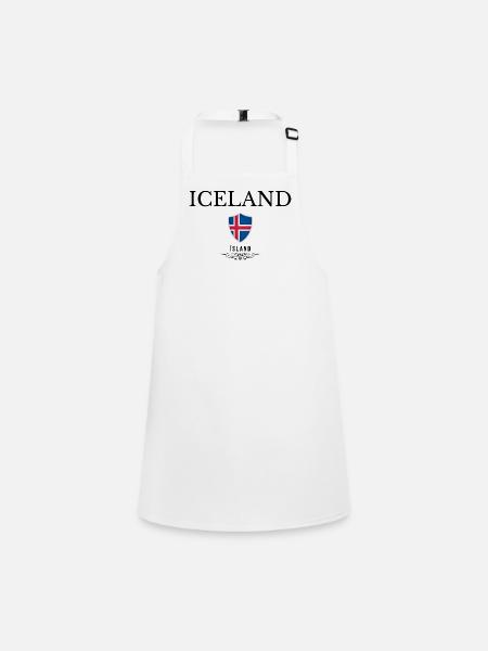 Flag of Iceland, Icelandic pride - Children's Apron - white - Front