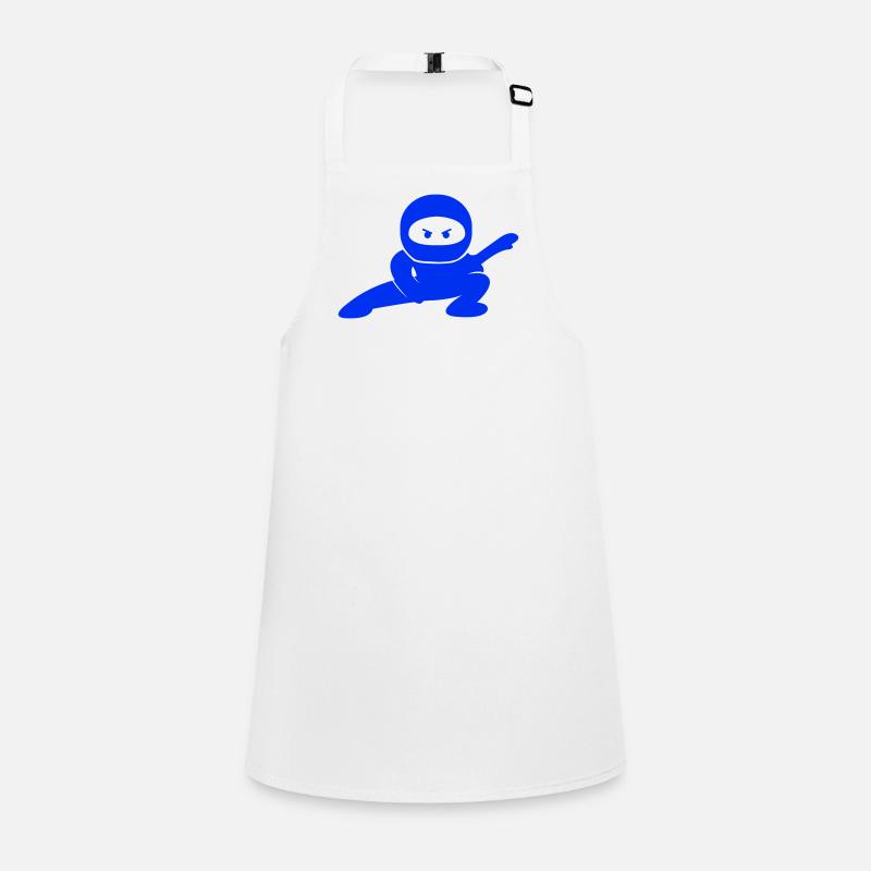 Ninja bleu en action pose Tablier Enfant