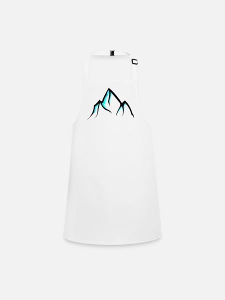Montagnes Montagnes - Tablier Enfant - blanc - Devant
