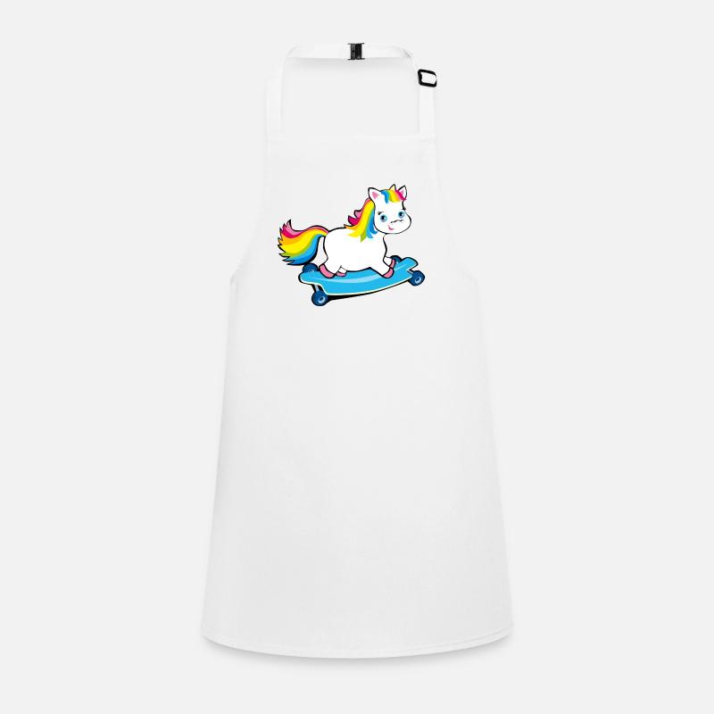 Licorne Pummel Longboard dans des couleurs arc-en- Tablier Enfant