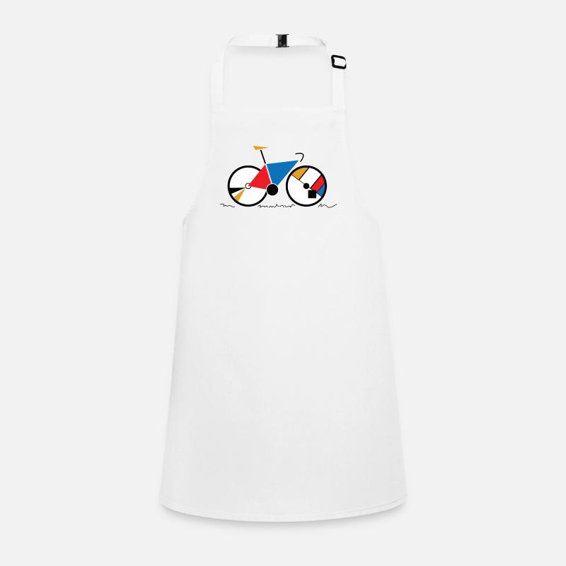 Vélo Mondrian - Tablier Enfant - blanc