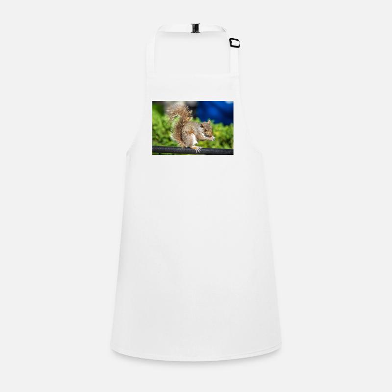 Eating Grey squirrel Grauhörnchen Sciurus carolin Children's Apron