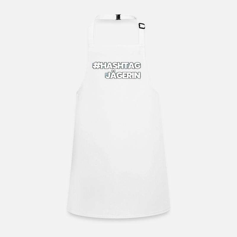 HashtagJägerin grau Schürze für Kinder