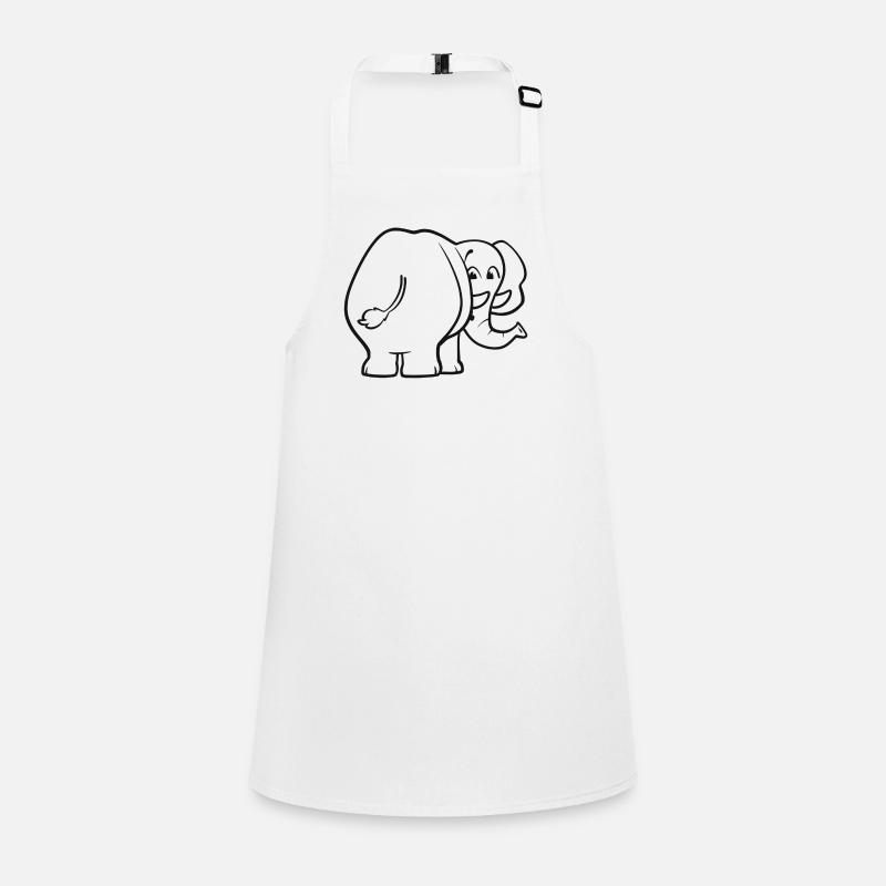 Éléphant de derrière - surpris, effrayé, oups Tablier Enfant