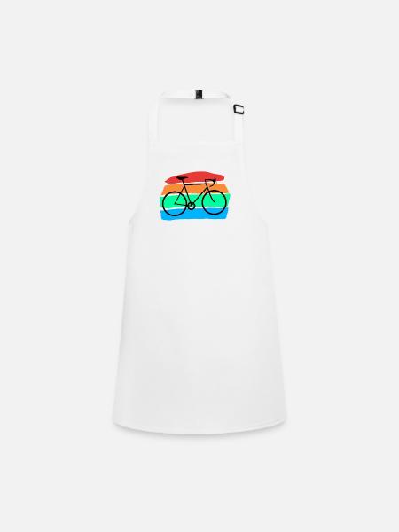 Bicycle - Children's Apron - white - Front