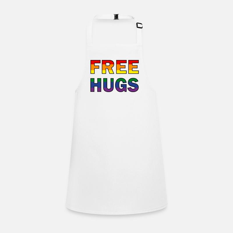 Free Hugs Regenbogenfahne Schürze für Kinder