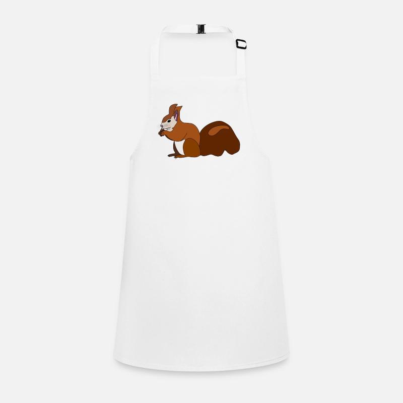 Eichhörnchen mit Nuss Schürze für Kinder