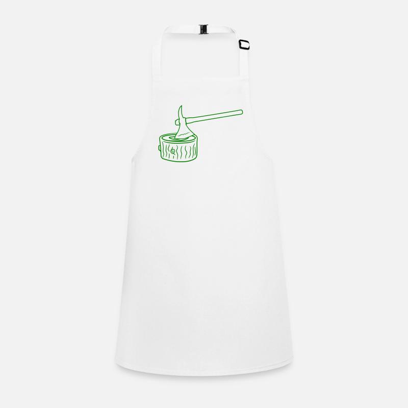 Axt Baum Fällen Holzfäller Wald Stumpf Holz Hacken Schürze für Kinder