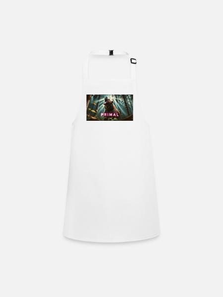 PRIMAL BEAR - Children's Apron - white - Front