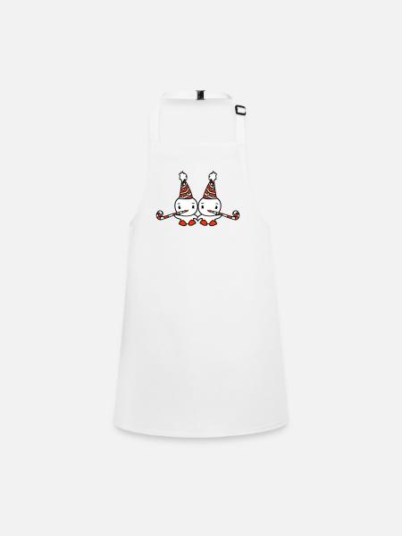 2 Ducks Birthday Party Hat Two Puffs Year Old - Children's Apron - white - Front