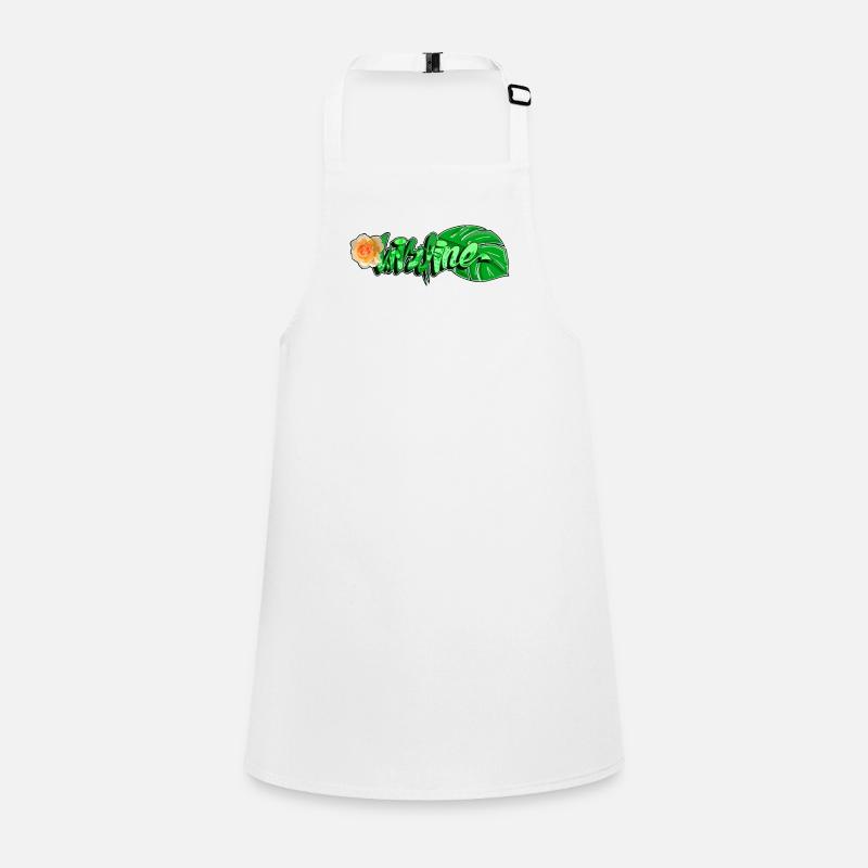Tropical Leaf and Cream Leaf Design Children's Apron