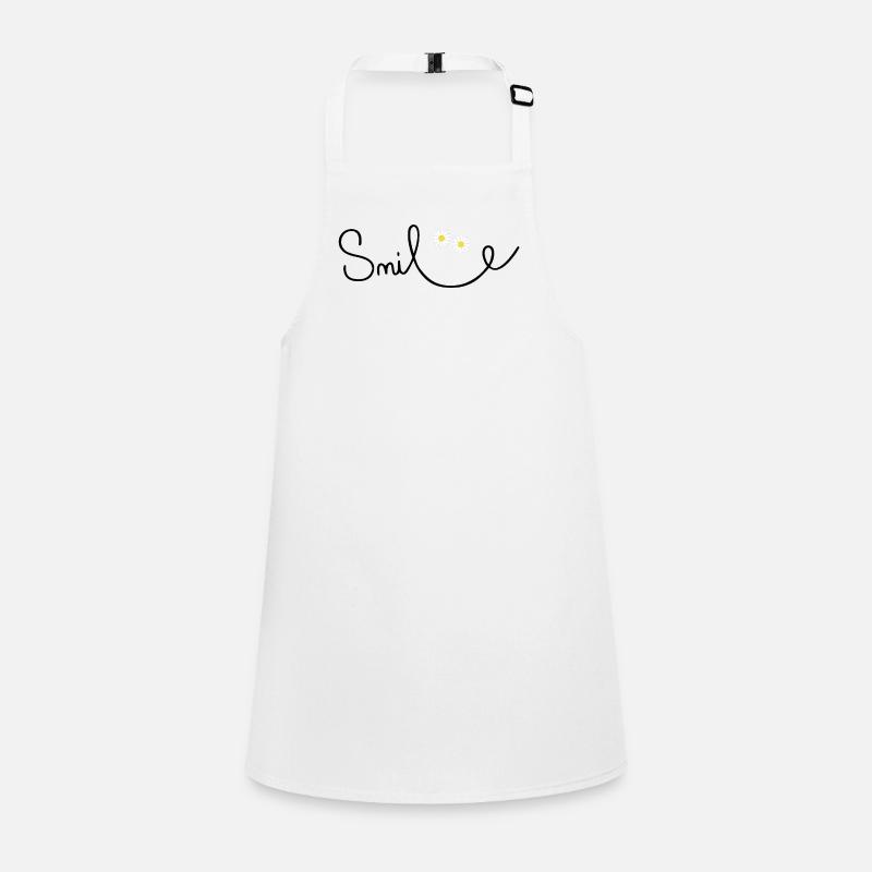 Flowery smile in cursive script Children's Apron