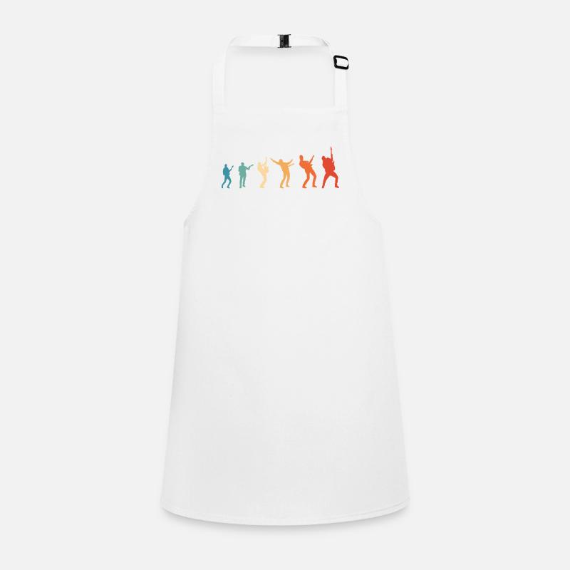 Evolution Rock Music Guitariste Tablier Enfant