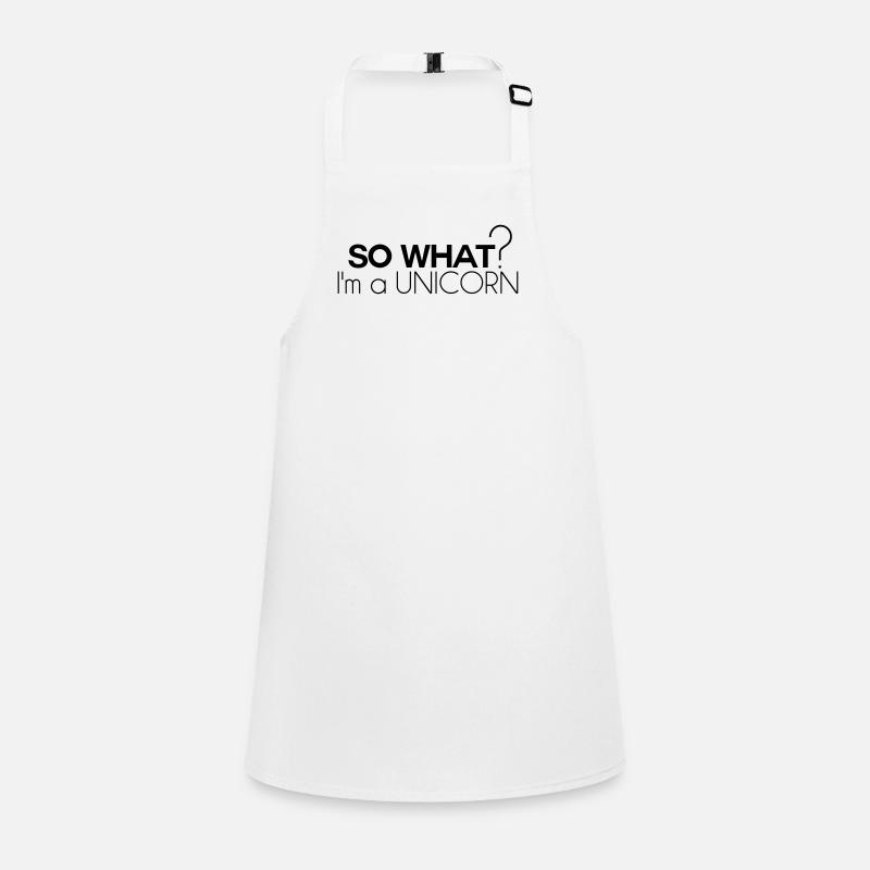 So what unicorn - Children's Apron - white
