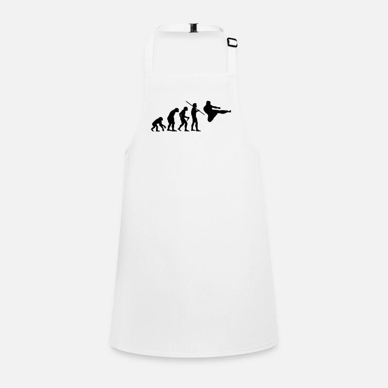 Évolution de l'homme - Arts martiaux - Tablier Enfant - blanc