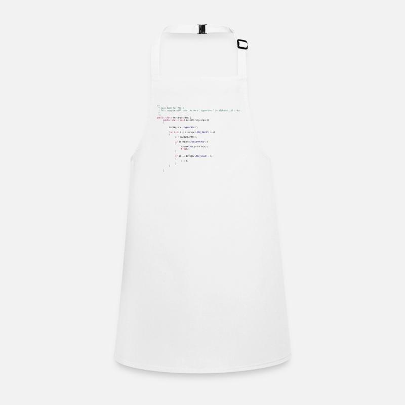 funny Java code to sort - Children's Apron - white