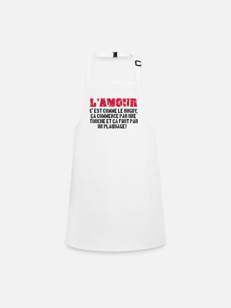 rugby - Children's Apron - white